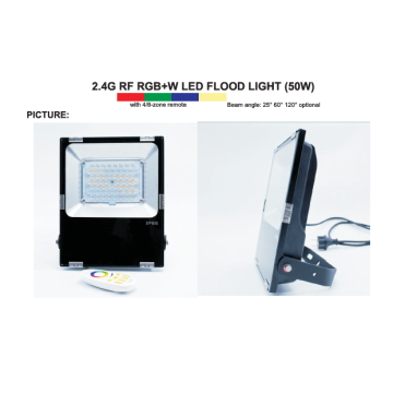 2.4G RF RGBW 50w led flood light